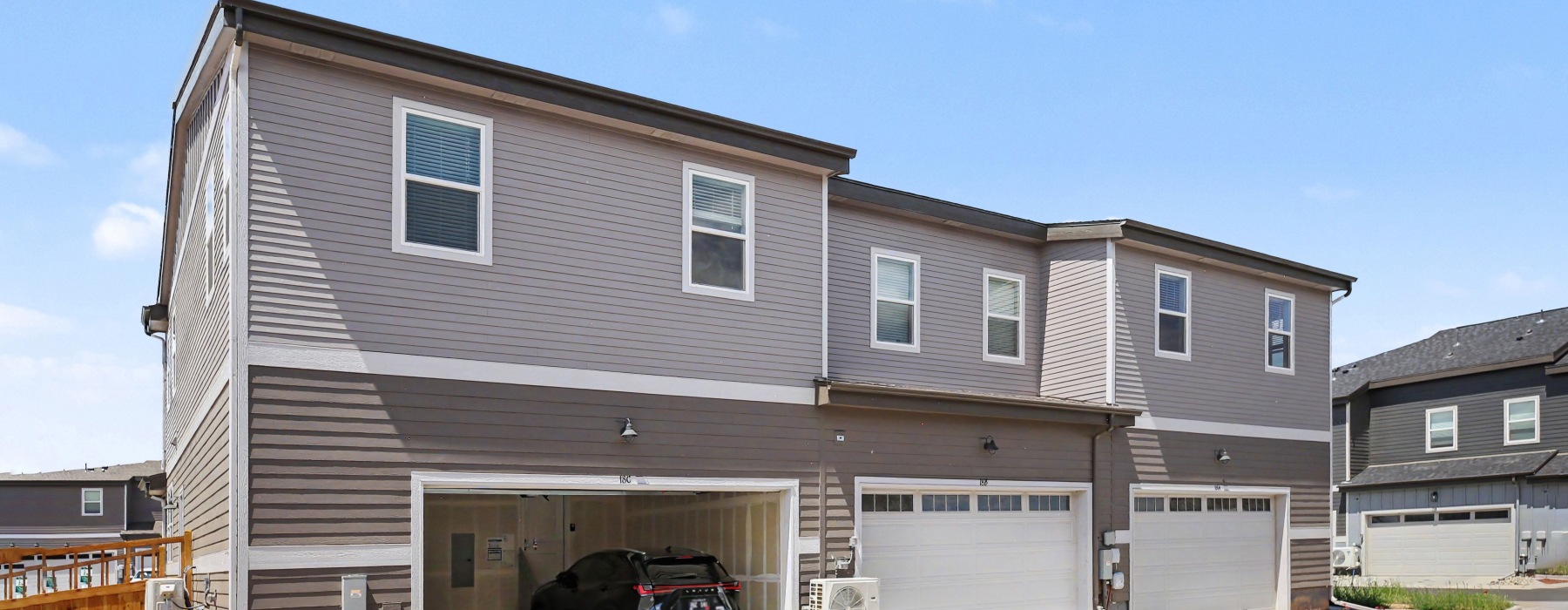 8' tall, direct-access two-car garages